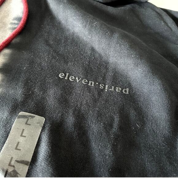 NWT Eleven Paris Men’s Black Gray Tie-Dye Hooded Sweatshirt Large - Picture 4 of 9